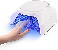 Vista 2 de M - Lámpara de uñas profesional híbrida GlowPro de 86W inalámbrica recargable LED UV, secador de uñas inalámbrico para uñas de gel, manicura, Blanco