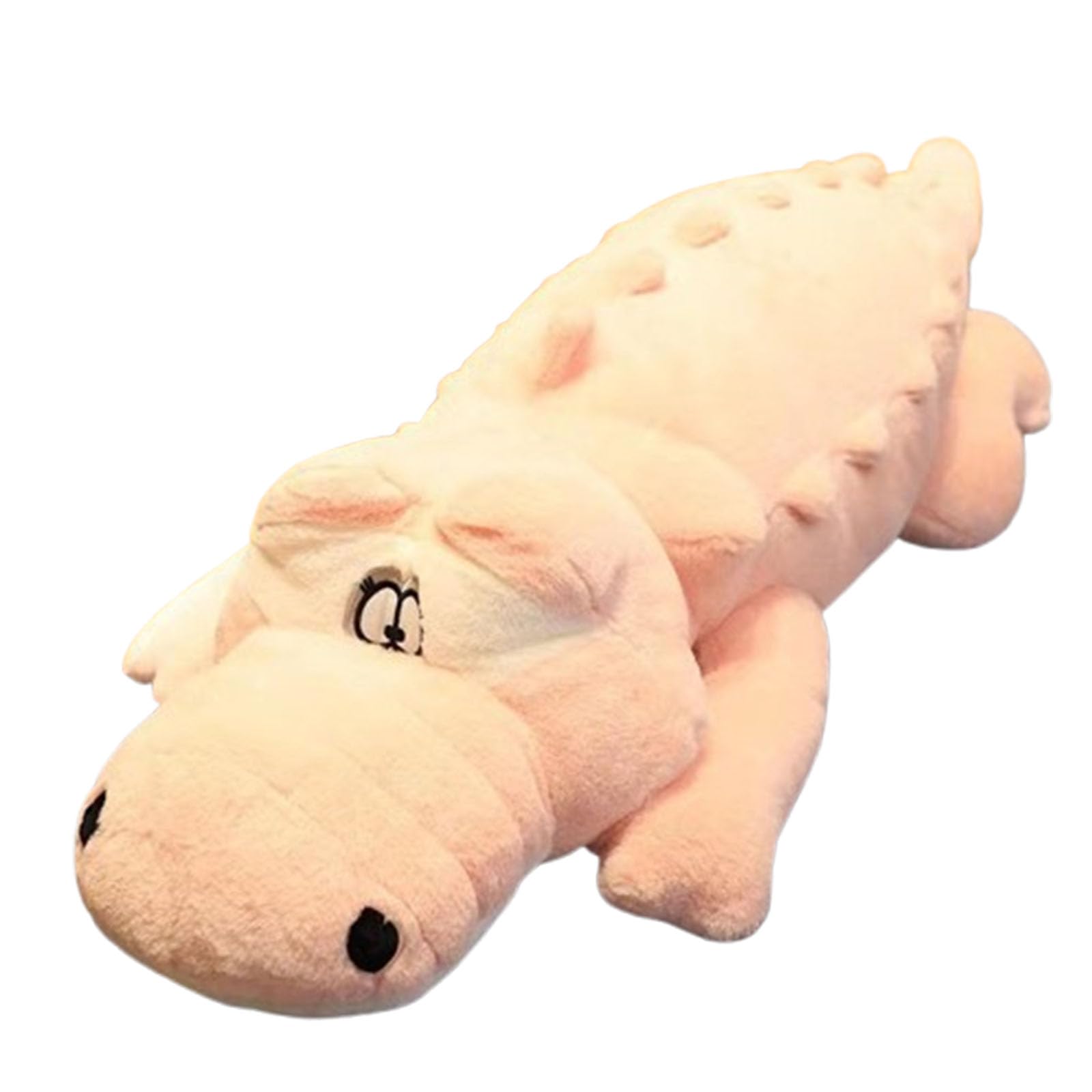 Riesen Krokodil Kuscheltier XXL, Weich Groß Krokodil Stofftier Plüschtier, Krokodil Spielzeug Kissen zum Kuscheln & Spielen, Krokodil Plüsch Kissen, Geschenk für Kinder Jungen Mädchen (120cm,Rosa)