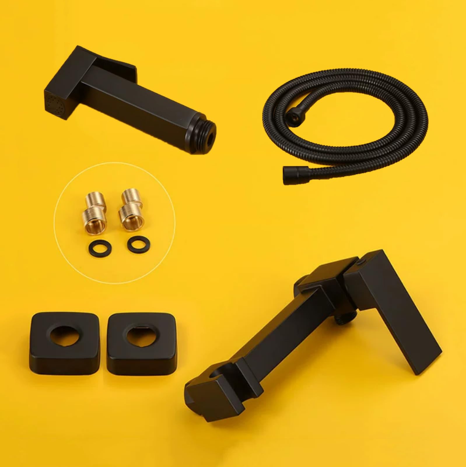 Pulvérisateur De Bidet Portable Carrés Titane En Laiton