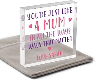 Your Just Like A Mum Gifts for Step Mum - PERSONALISED Gifts for Stepmum Step Mom - Like A Mum To Me - Bonus Mum - Birthday Christmas Gifts for Step Mum - Mothers Day Step Mum Gifts - With Grey Bag