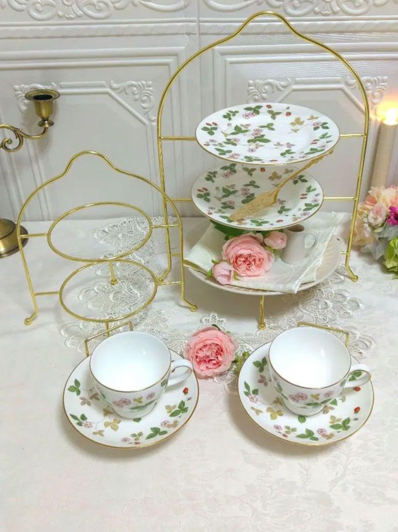 【新品】ウェッジウッド ワイルドストロベリー　カップ・ソーサー ケーキスタンド付 楽天市場】【紅茶セット付き】 ウェッジウッド 2段ケーキ