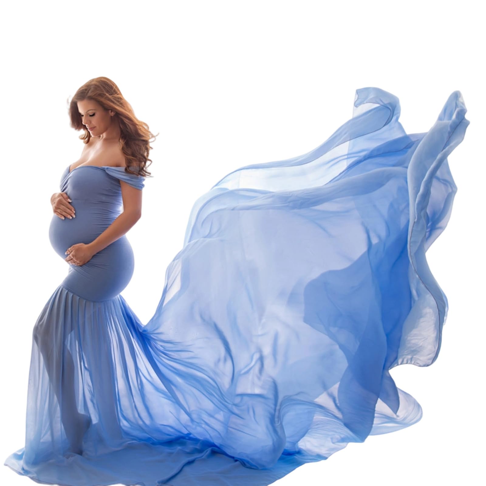 Vestido de maternidad con foto de fácil cuidado, varios colores