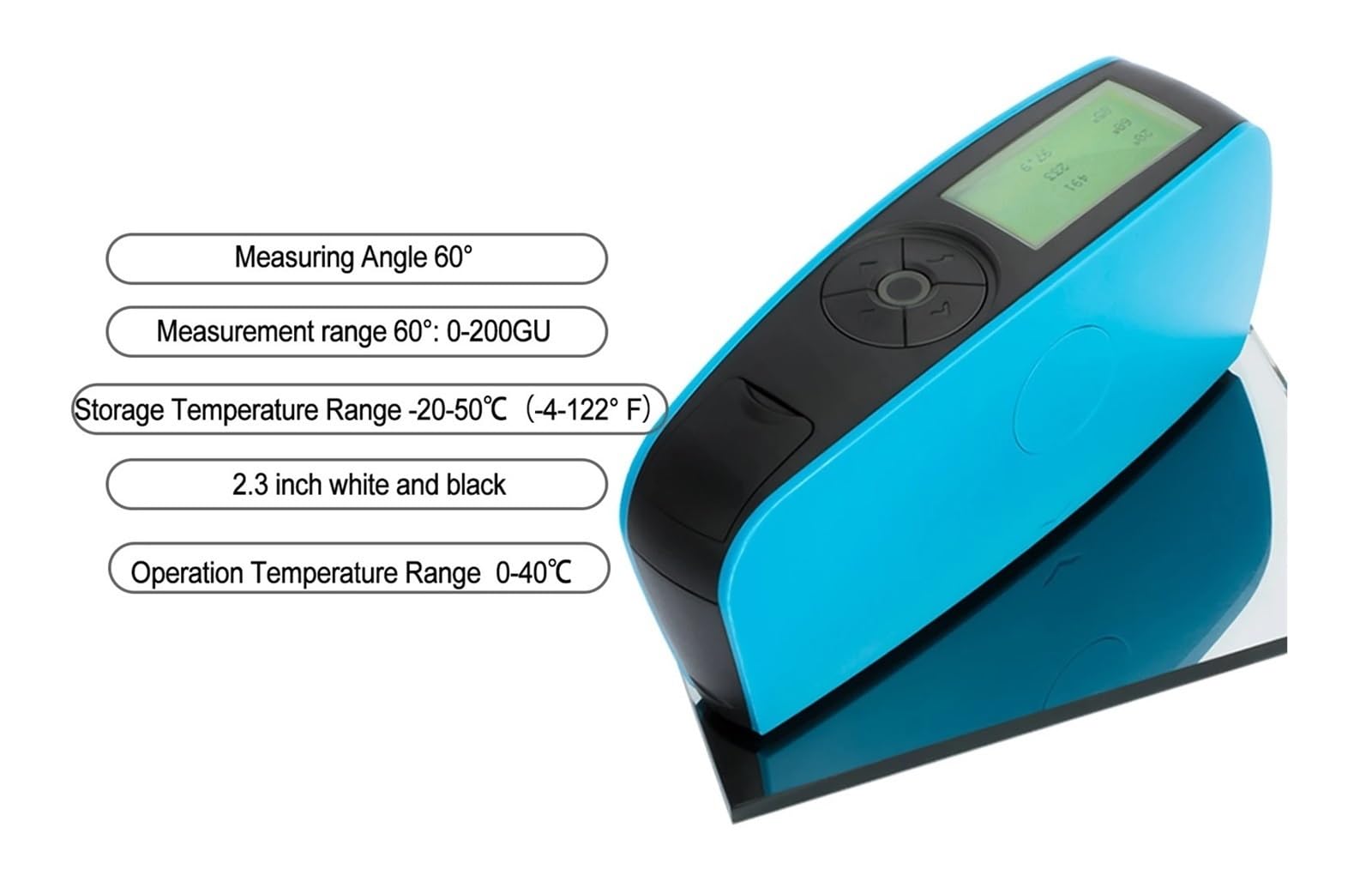 NURII 60 Degree Gloss Meter Ceramic Marble Tester Surface Measurement Glossmeter