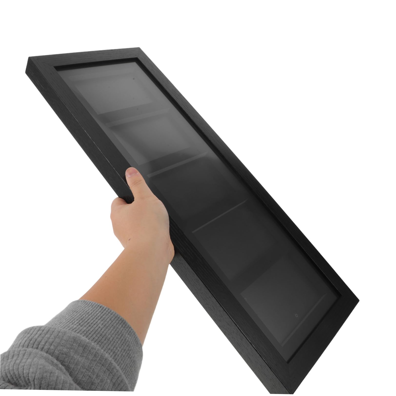Amosfun Cornice Espositiva per Carte da Collezione, 5 Griglie, Nera