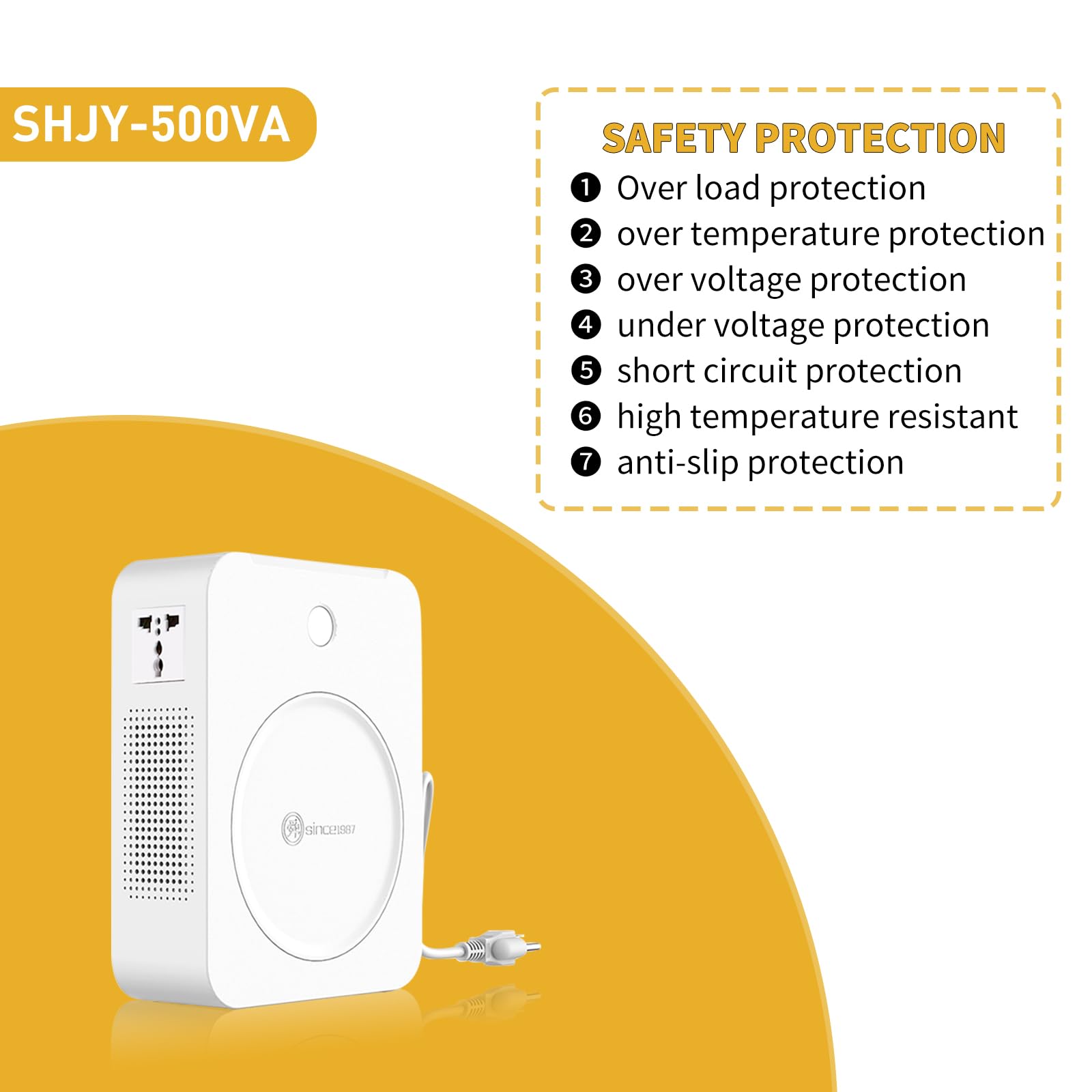 SUNSHUN Convertidor de voltaje de 110 V a 220 V, transformador elevador de 500 W de 110 V-120 V a 220 V-240 V, transformador convertidor de energía para el hogar para electrodomésticos europeos