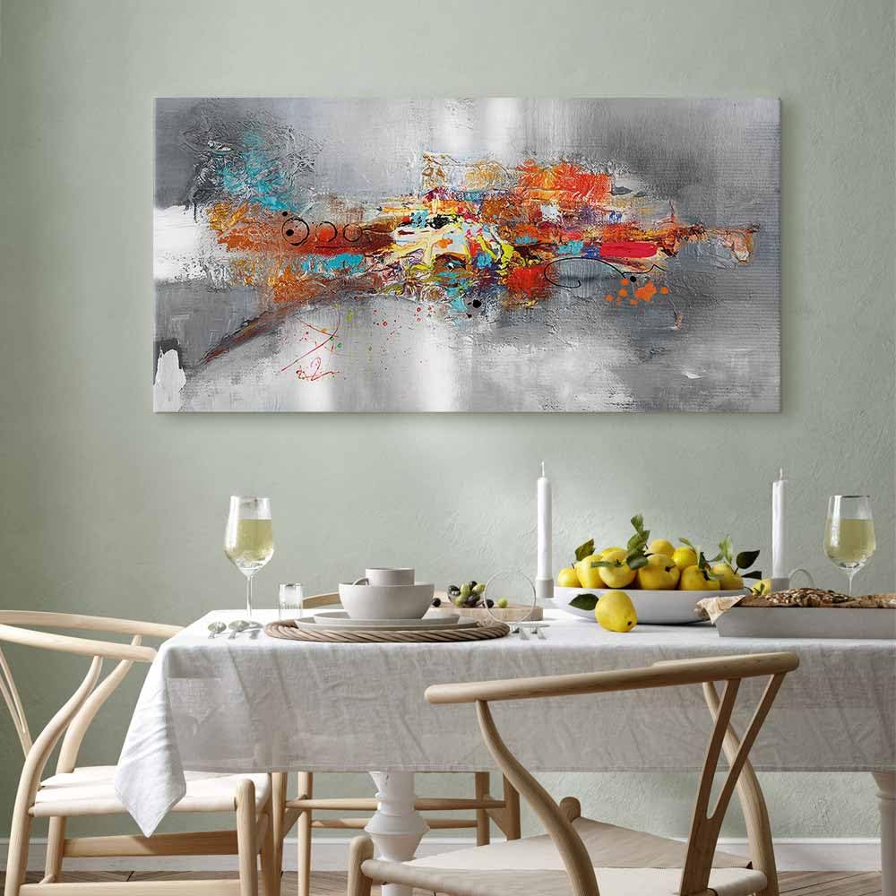 murando - Cuadro en Lienzo Abstracto 140x70 cm 1 pieza - Impresión en material tejido no tejido cuadros decoracion salon modernos lienzos decorativos dormitorios - a-A-0415-b-a