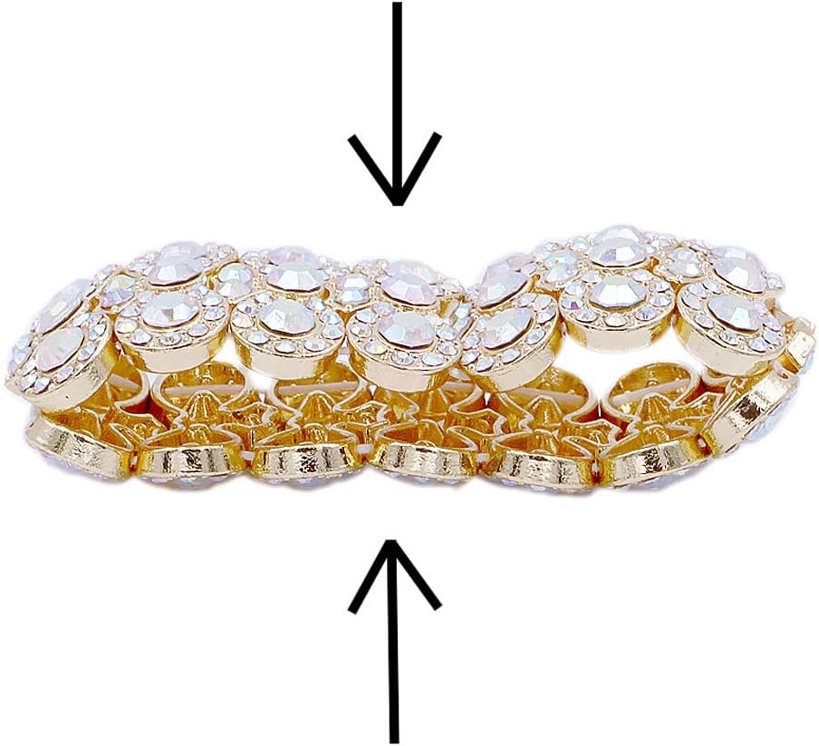 Lavencious Infinity Shape Rhinestone Stretch Bracelet Evening Party Jewelry 7” - Image 5