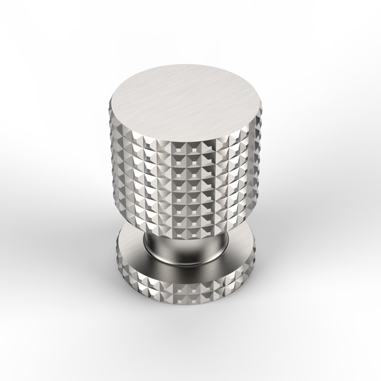 Asidrama 10-Pack Brushed Satin Nickel Kitchen Cabinet Knobs — Knurled Dresser Knobs | Drawer Knobs | Cabinet Hardware Zinc Knobs for Dresser Drawers (Round Knobs)