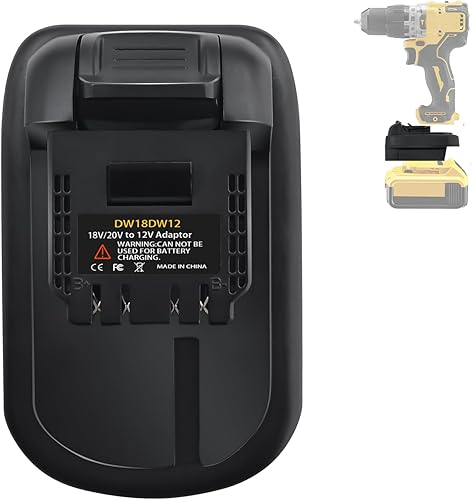 Miniatura 1 de Adaptador de batería para herramientas eléctricas DeWalt de 12 V, adaptador DM18DW12 para DeWalt 20V Convertir a batería de litio DeWalt 12V, para