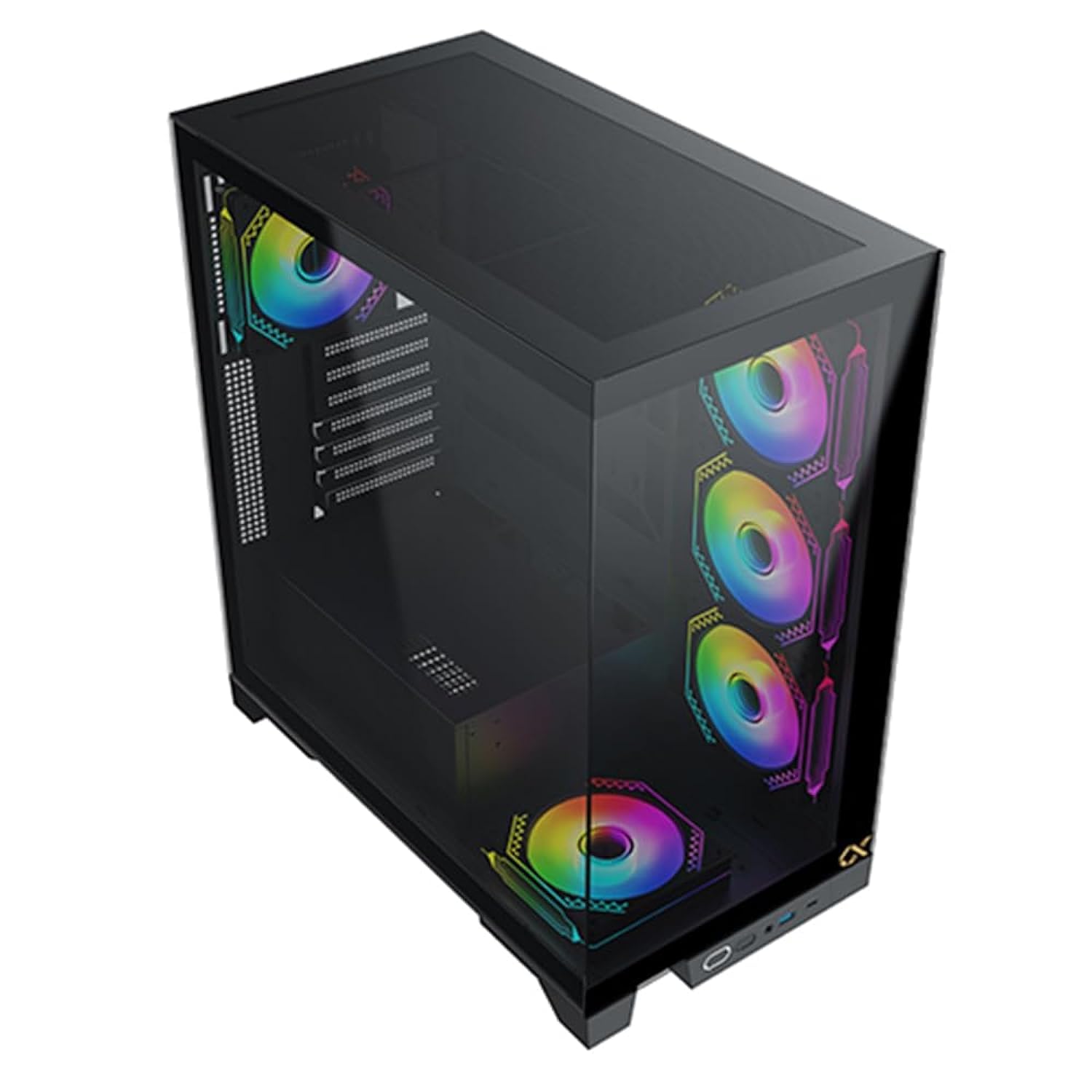 Xigmatek Endorphin Ultra Black with 5 ARGB Fans Mid-Tower Case (EN41327)