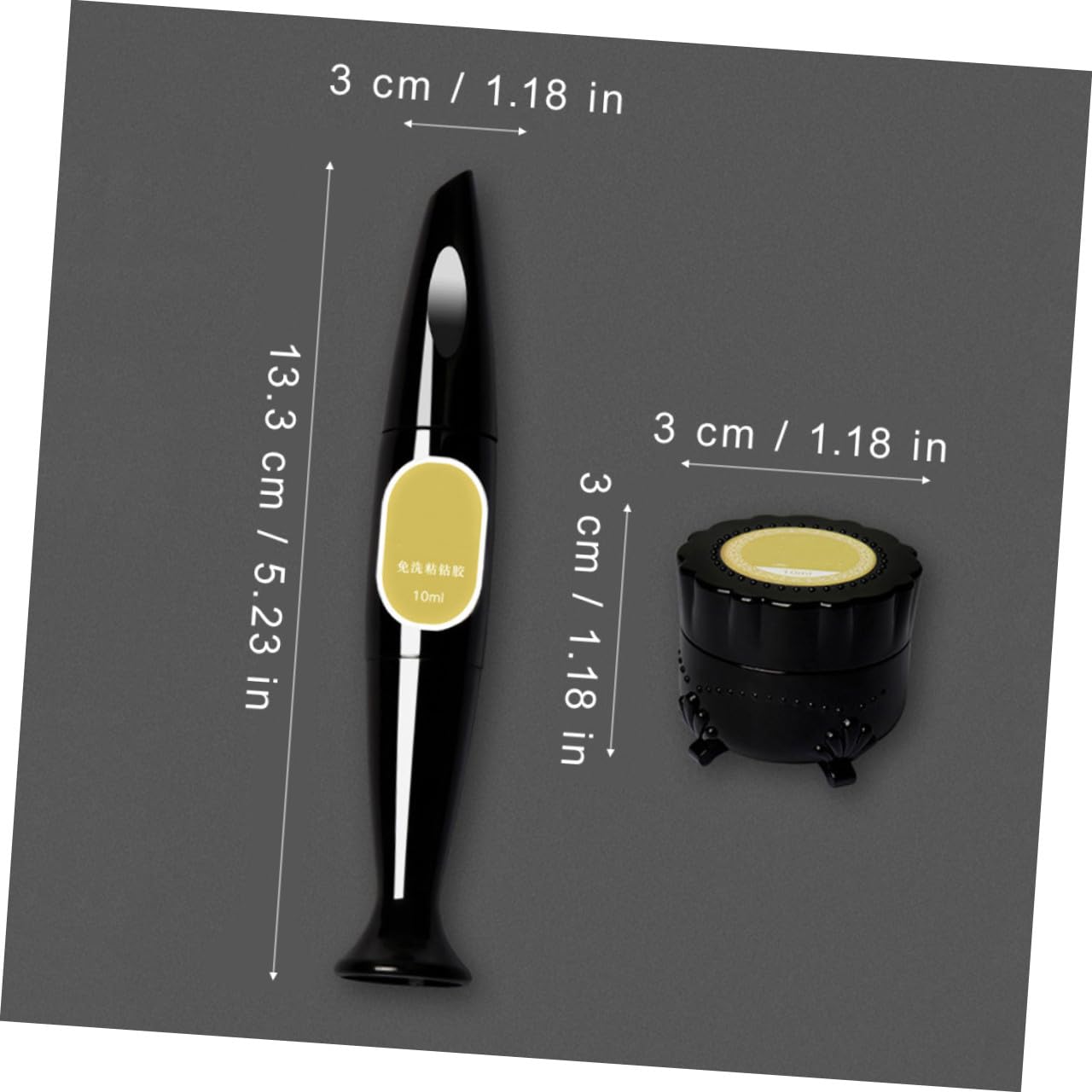 FRCOLOR 3sets Colla Per Nail Art Penna Adesiva Per Strass e Riempi Giunti Gel Per Unghie Senza Risciacquo Adatta Per Decorazioni Unghie e Manicure Professionale