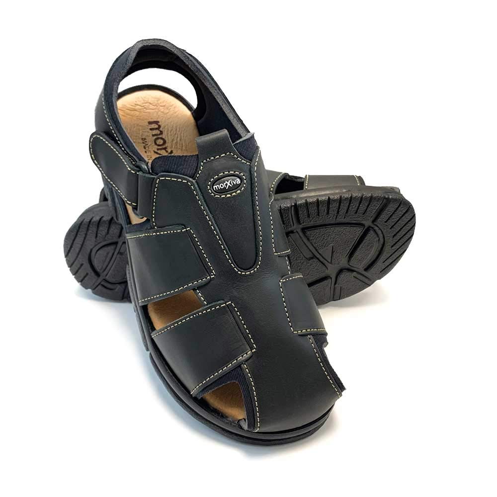 Men-Women Hiking Sandals Comfortable Adjustable Full Leather Velcro Layers Outdoor Hiking Beach Shoes