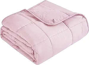 Topcee Weighted Blanket for Adults (15 lbs, 48" x 72") Twin Size Soft Cooling Heavy Blanket Sleeping, Apply to 130-160 lbs Body, Thick Breathable Blanket with Glass Bead, Easy Care