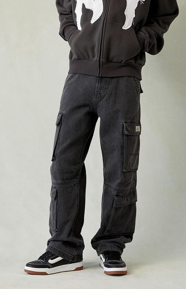 デニム・ジーパン   Here are the black loose cargo pants A BATHING APE ジーンズ MULTI POCKET LOOSE FIT CARGO DENIM