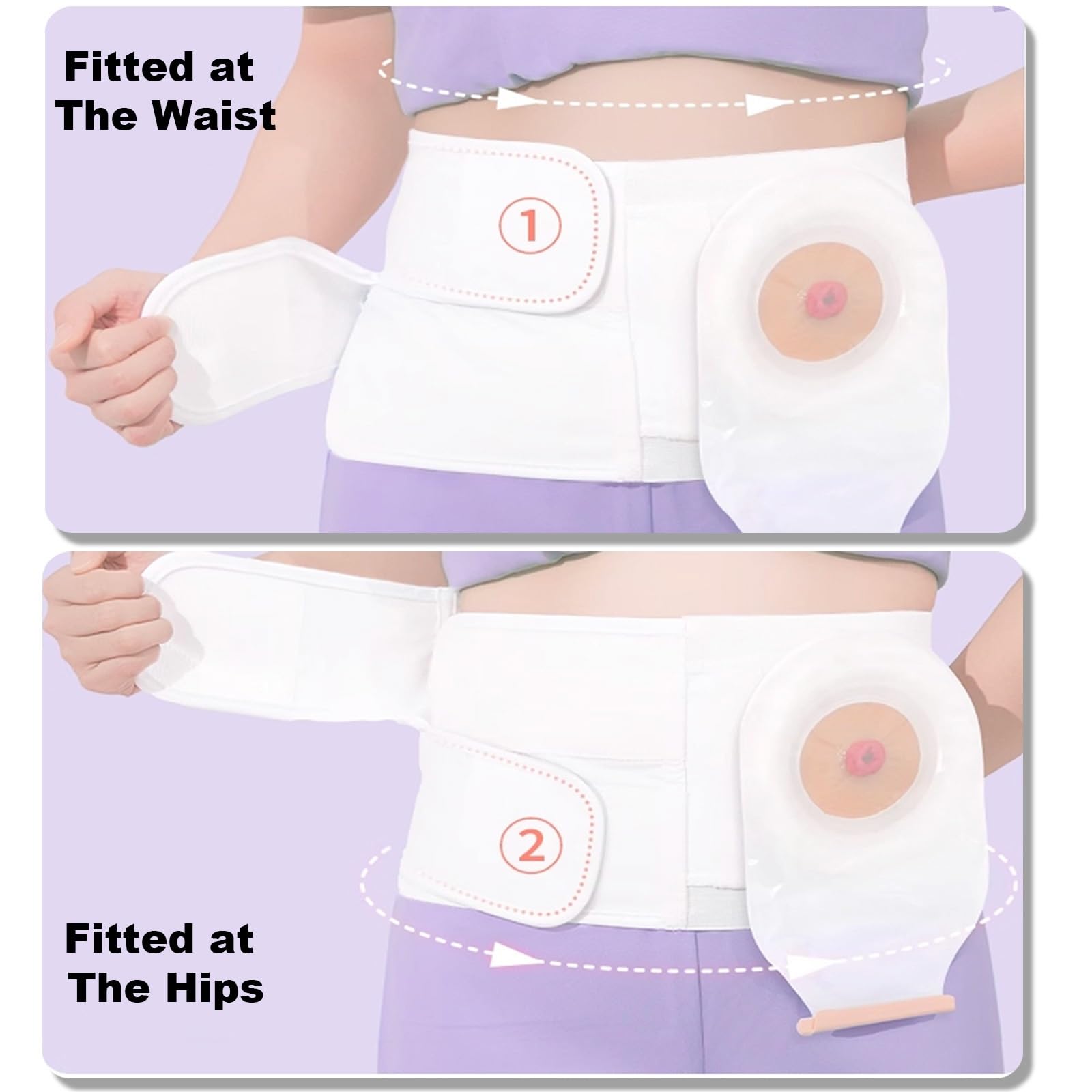 Stoma Bandage für Männer und Frauen, Verstellbarer Stoma Gürtel, Bequeme und Diskrete Stomagürtel für Kolostomie, Ileostomie und Urostomie(X-Large)