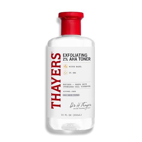 Thayers 2% AHA Exfoliating Toner with Glycolic Acid, Lactic Acid and Witch Hazel, Smoothing and Pore Refining Skin Care for All Skin Types, 355 ML - Skin Care