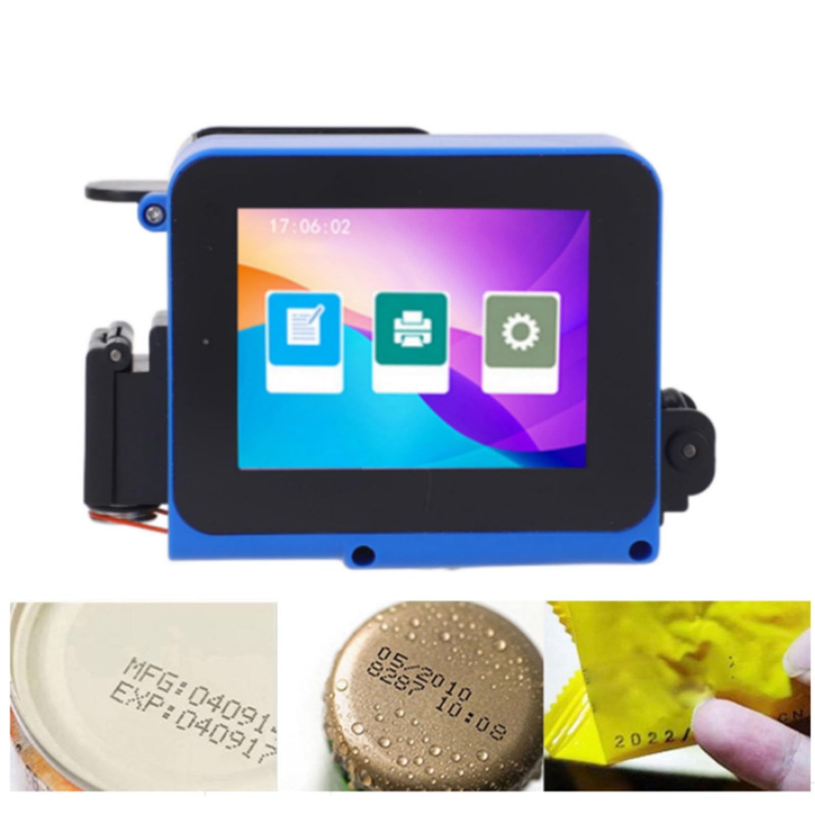 Hyuduo Stampante a Getto D'inchiostro Portatile 12,7 Mm con Touchscreen