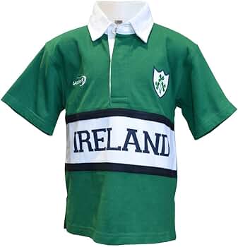 Amazon.com: Kid's Short-Sleeved Green Ireland Rugby Shirt