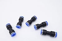 Vista 17 de Empuje para conectar, tubo de 1/2 pulgada de diámetro exterior x tubo de 1/4 pulgadas, conector de dos vías de unión recta de aire neumático