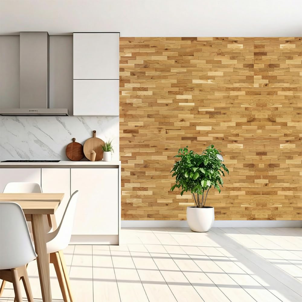 wodewa Rivestimento Murale Legno di Quercia Rustico I 1m² Pannelli Murali Rivestimento Parete Legno Decorazioni Pareti 3D Pannello Decorativo Cucina Cameretta I Oliato