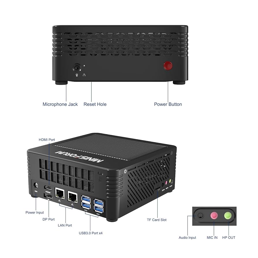 Amazon.com: MINISFORUM X400 Mini PC AMD Ryzen 5 PRO 4650G 6C