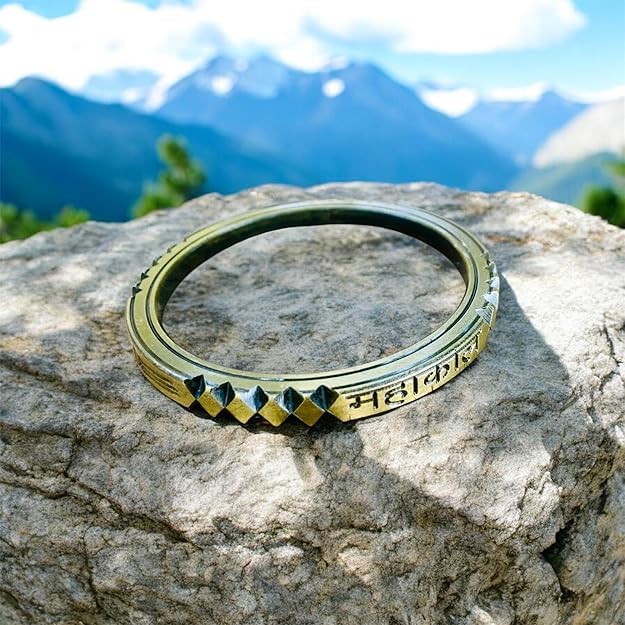 Image of Aasthakart Mahakal Kangan Bracelet for Men & Women - Religious & Stylish Brass Bracelet for Mahadeve Devotees