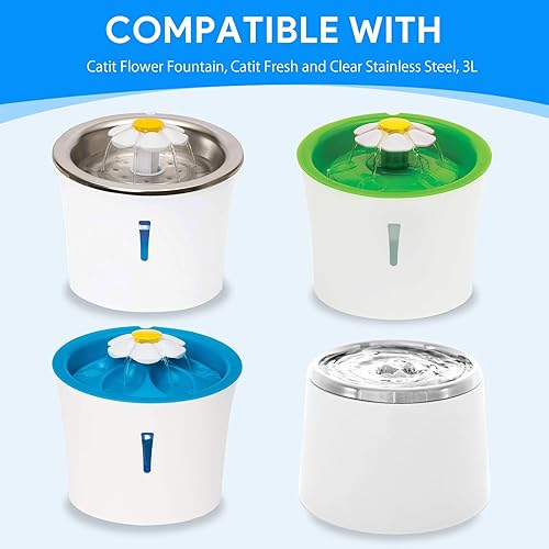 Miniatura 2 de MyfatBOSS Filtro de fuente de agua para gatos para Catit, paquete de 12 filtros de repuesto para fuente de flores Catit 3L, filtro de agua para