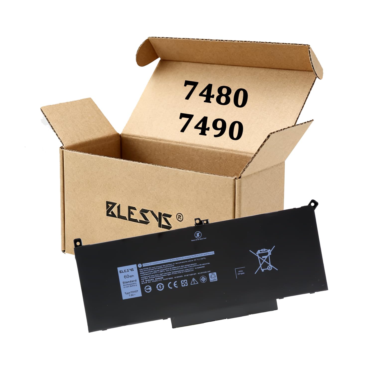 BLESYS Batterie pour Dell Latitude 7000 Series (7480 7490)