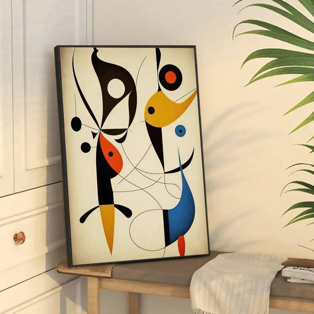 GKUVBF Modern Joan Miro Surrealism Art Poster Poster Wall Art Home Decor Room Decor Wall Art Canvas Prints(30x40cm/Frameless)