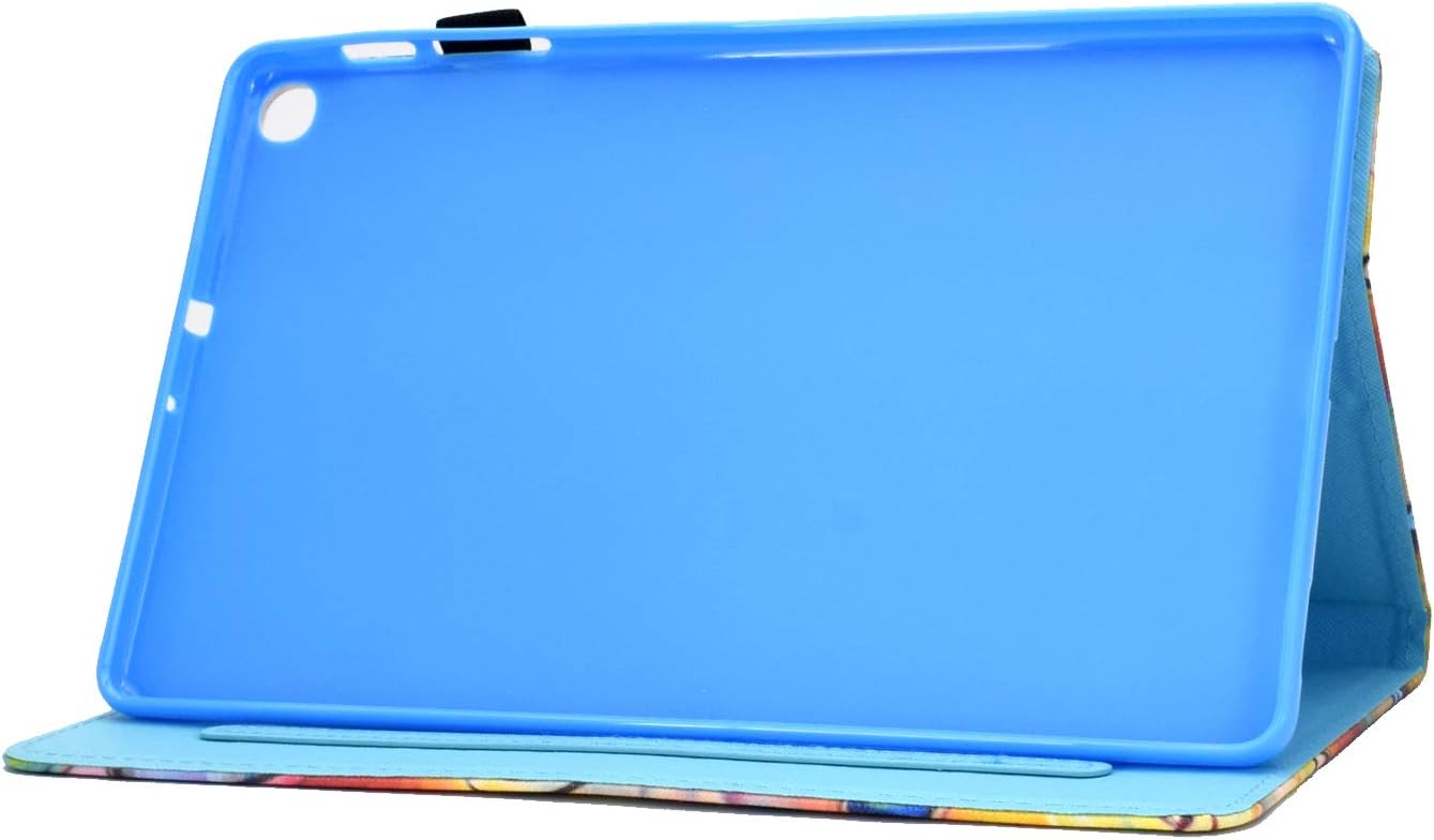 Pefcase for Samsung Galaxy Tab A 10.1 Case 2019 SM-T510/T515 PU Leather Stand Flip Case Multiple Viewing Angles Shockproof Folio Cover with Card Pockets Stylus Loop - Water Tree