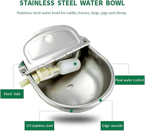 Miniatura 3 de Comedero automático para perros, dispensador de cuenco para mascotas, perros, caballos, ganado, cabras, ovejas, agua, acero inoxidable, herramienta