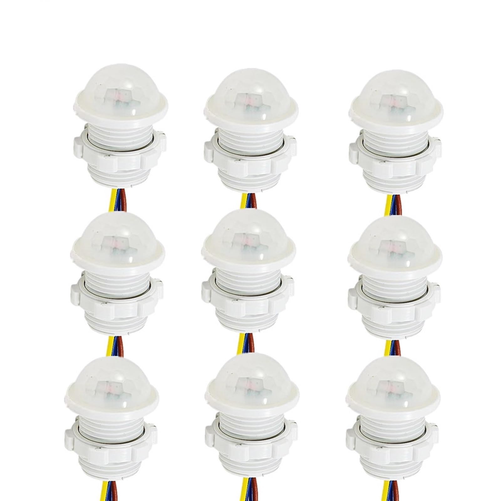 Capteur De Lumière Automatique De Mouvement Infrarouge Pir, Interrupteur De Détection IR 12V 24V DC 110V 220V AC, Lampe De Nuit À Induction du Corps Humain, 10/5 Pièces (Color : 10pcs 9-60VDC)