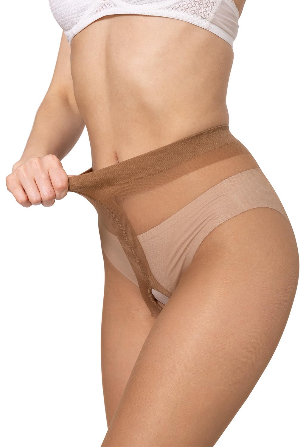 BANANALU 20 Den Ouvert Strumpfhose mit offenem Schritt