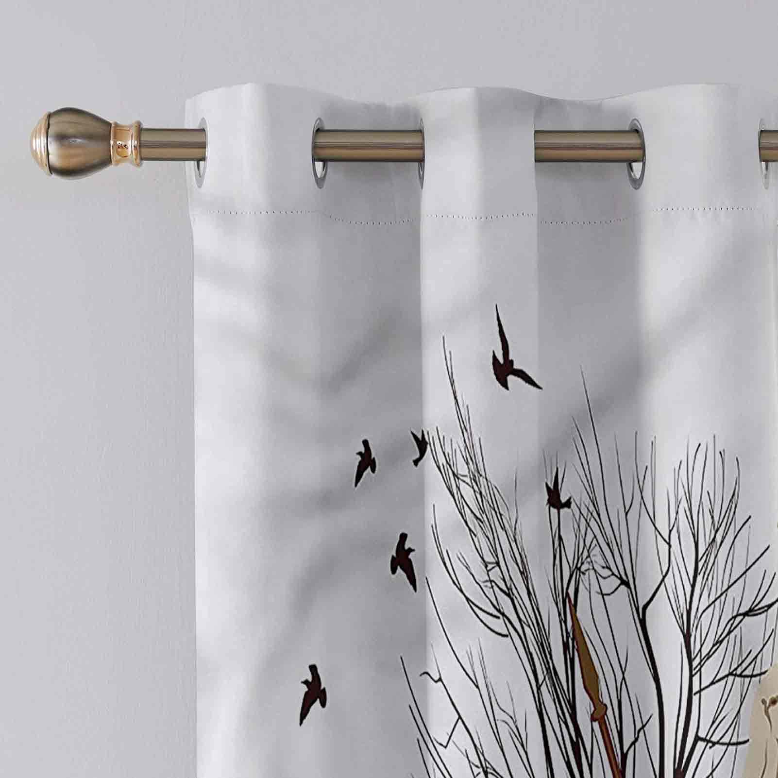 Tende Oscuranti Art Nouveau PHMOJEN – 2 Pannelli 106,7x213,4 Cm Con Occhielli – Serie Times Of The Day Per Camera Da Letto E Soggiorno