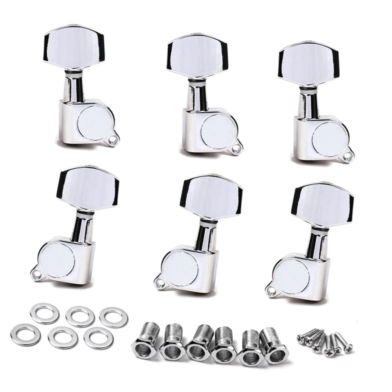 Yardwe Lr Guitar Tuning Pegs Machine Heads Chrome Plated for Electric Acoustic Guitars Tuners for Banjo Accessories a Model