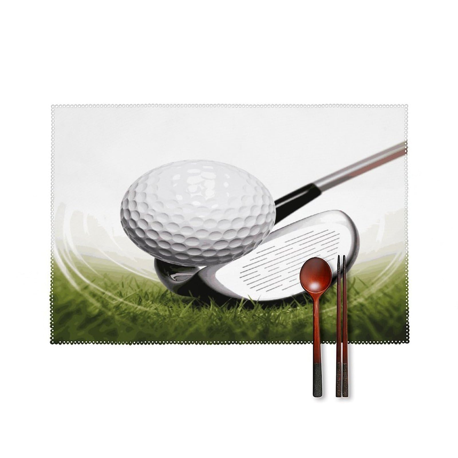 Fekiloot Style Golf Club Placemats Set Of 6,Table Mat