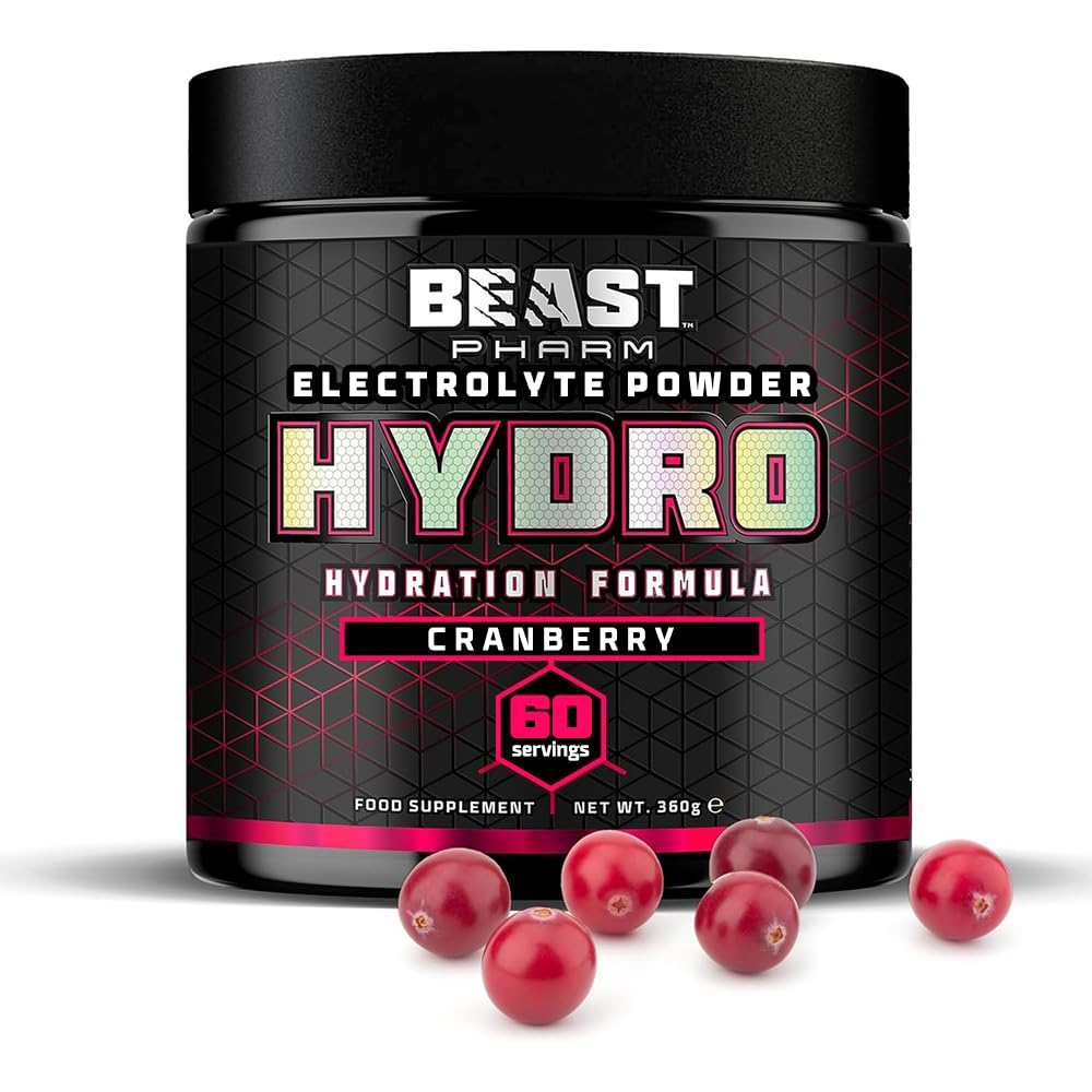 Beast | Electrolytes Powder | 60 Servings Keto Hydration Drinks with Potassium | 360g, Cranberry