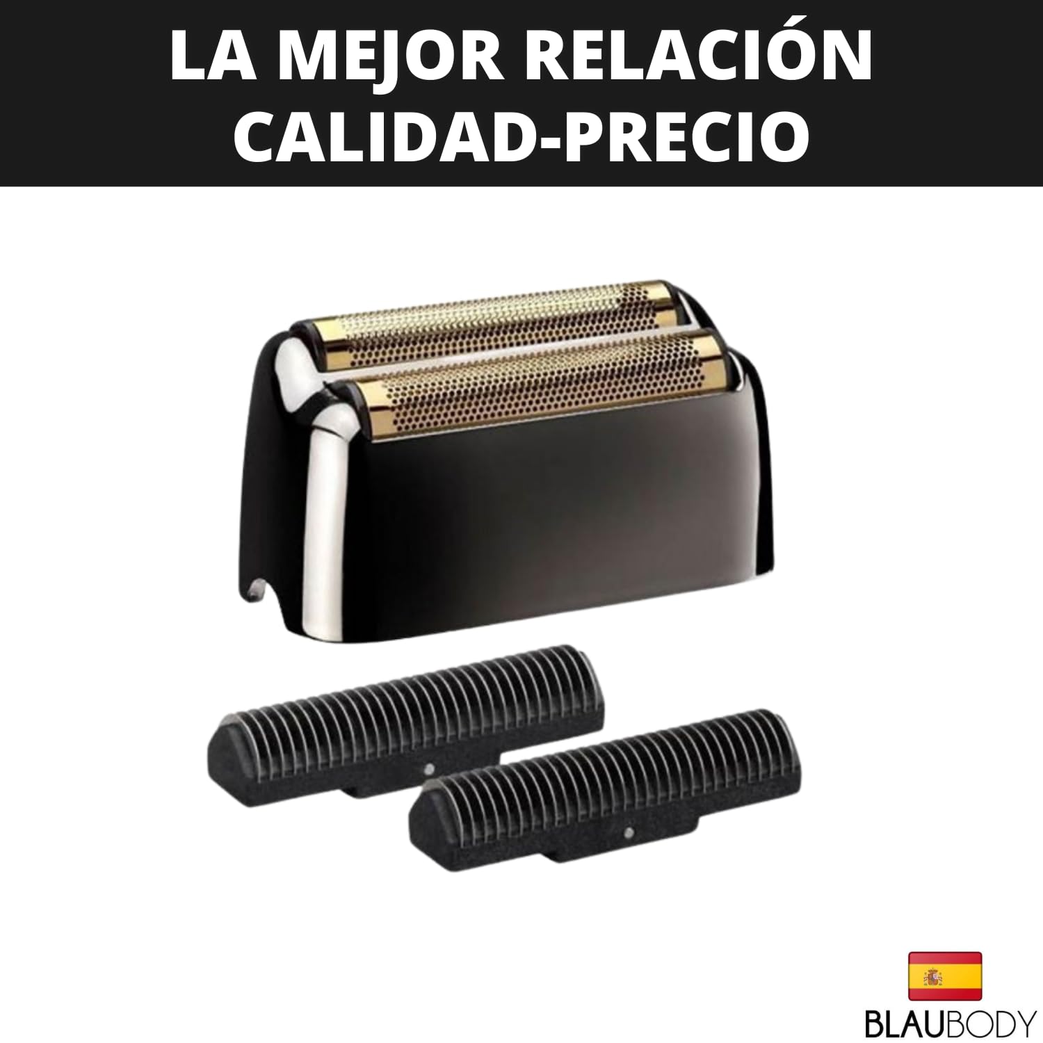 Cabezal de Repuesto x1 Compatible Con Afeitadora Profesional Babyliss Shaver Pro Dual Fxfs2/fxfs2g Repuestos de Peluquería Afeitado de Pelo de Hombre Barba - Cuchilla de Repuesto Para Maquina Barberia
