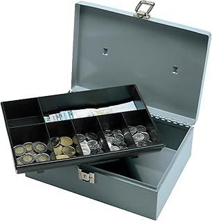 Sparco All-Steel Cash Box with Latch Lock