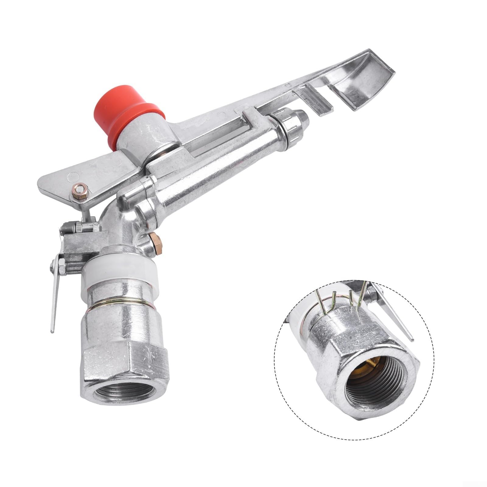 Rasensprinkler 1 Zoll Bewässerung Rasensprinkler Einstellbare Zinklegierung Sprühsprinkler Garten Wassersprinkler DN25 Breite Abdeckung Wassersprüher für Gartenrasen