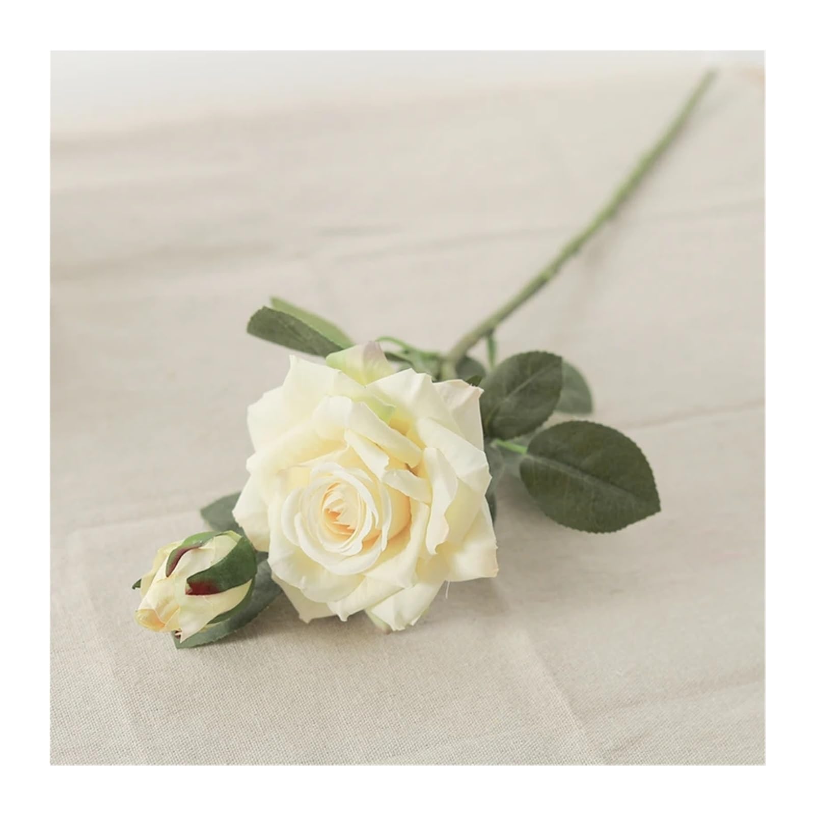 LuoAXINN Artificial Flower Branches Long Branch Artificial Flowers Silk Large Rose Autumn Vintage Family Vase Flower Arrangement Home Wedding Decoration(Color2)