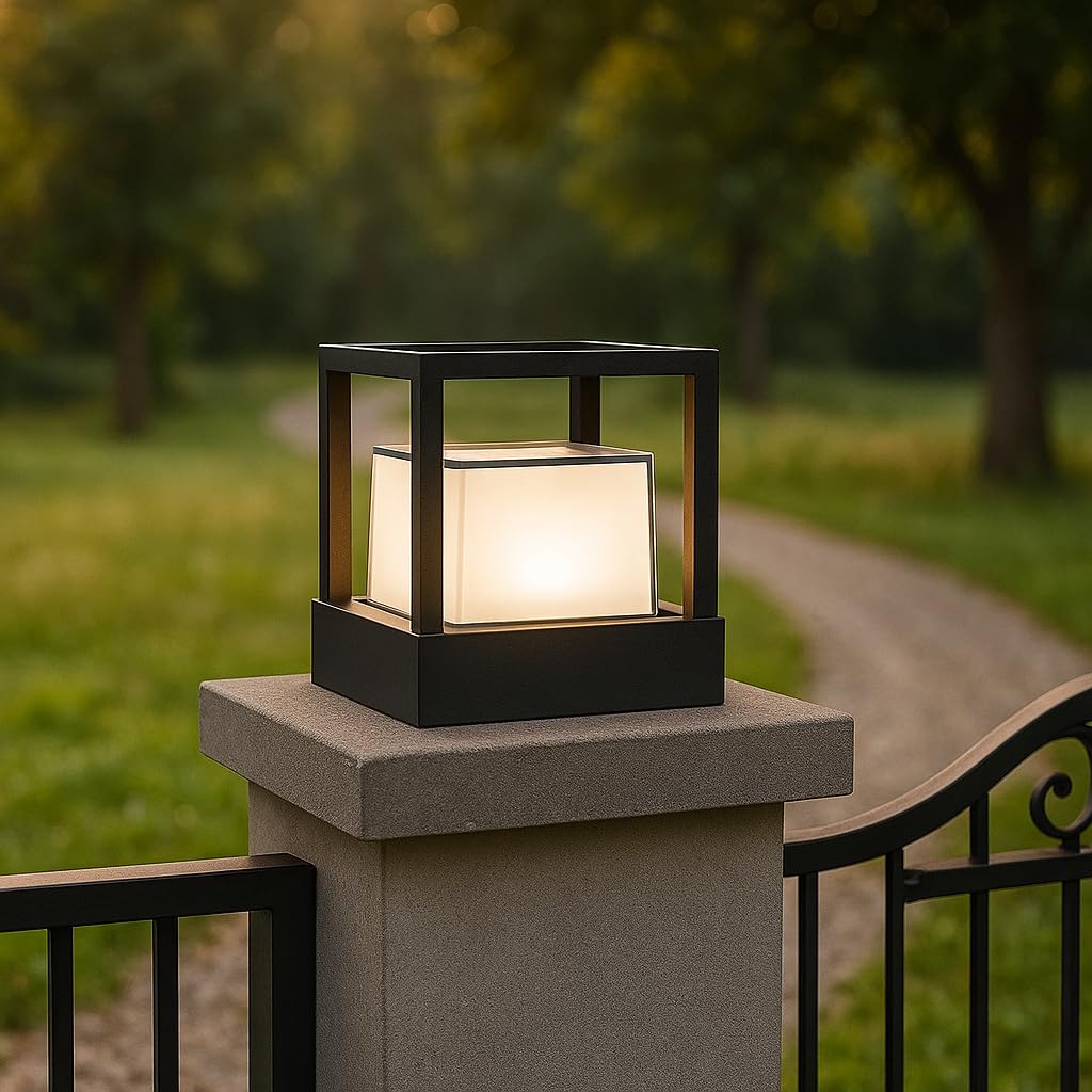 Weldecor Waterproof LED Gate Pillar Light for Outdoor | Stylish Decorative Lamp for Main Gate, Boundary Wall, Balcony, Terrace | Warm White, Modern Finish, Energy Efficient – 1 Pcs (Style7)-image-39