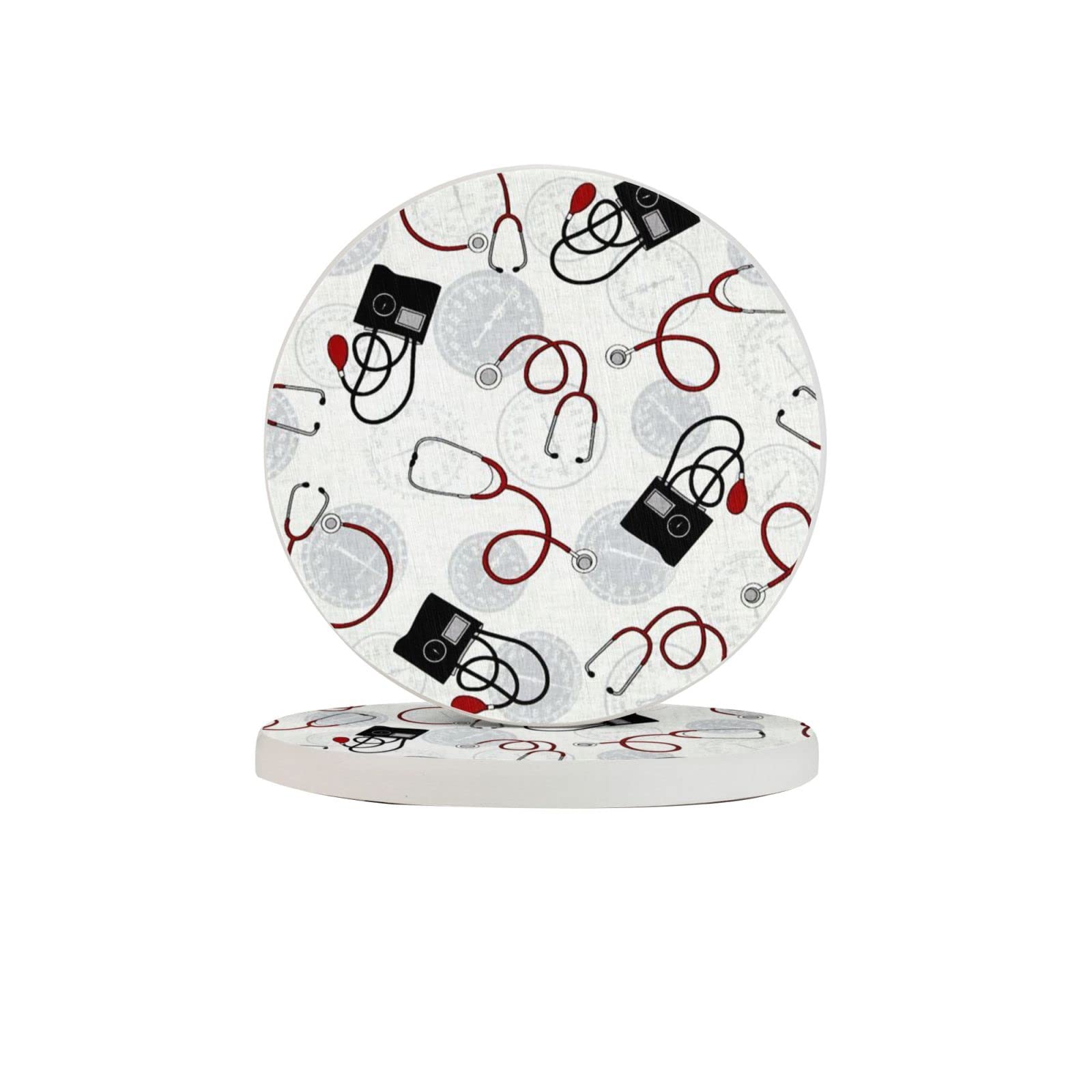 NurseTwo Pieces Drink Coaster for Tabletop Protection Place Mats for Home Decor