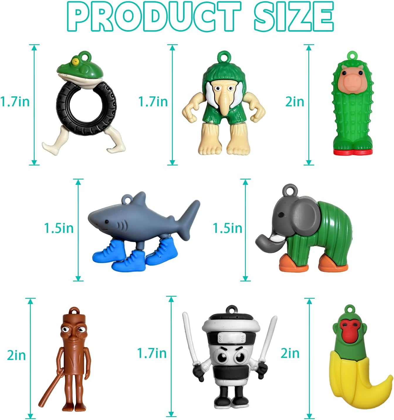 24PCS Italian Brainrot Action Figure,Tralalero Tralala Figures Toys,Brainrot Meme Shark Collectible Animals Figurine Doll Gifts for Fans