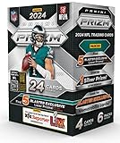 2024 Panini Prizm NFL Football Factory Sealed Blaster Box with 5 Lazer Parallels (per box, on average). 6 Packs of 4 Cards. Look for possible Blaster Exclusive Memorabilia Cards as well as possible autographs.