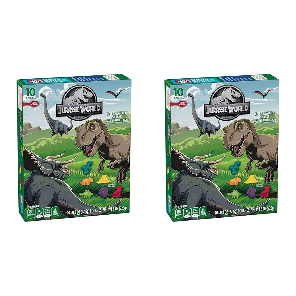 Jurassic World Fruit Flavored Snacks, Treat Pouches, 0.8