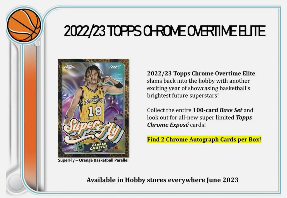 Amazon.com: 2022-23 Topps Chrome Overtime Elite OTE Basketball