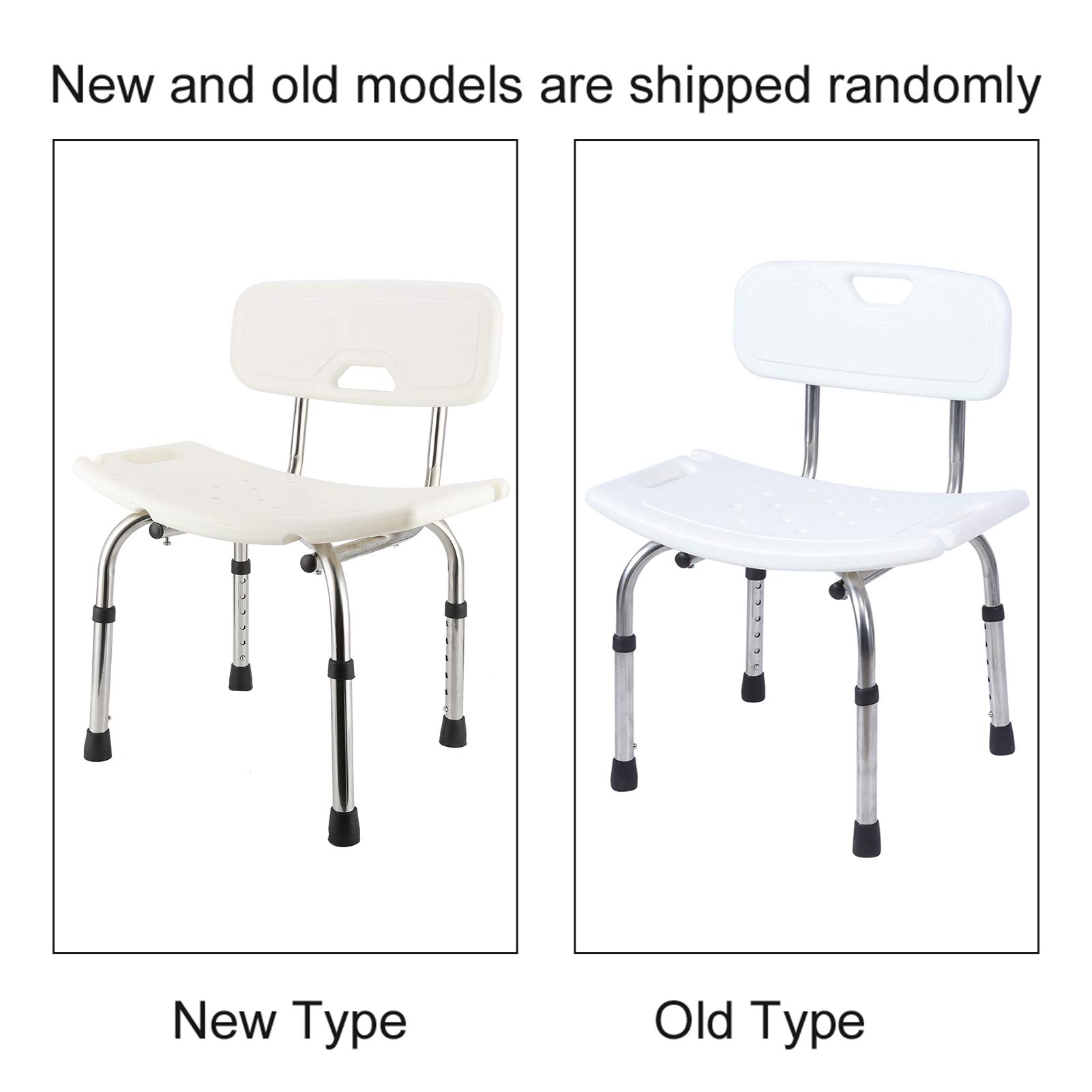 Silla de Ducha para Ducha Interior, Asiento de Baño de 20 Pulgadas de Ancho para Personas Mayores, Banco de Bañera Ajustable Resistente con Respaldo Extraíble, Taburete para