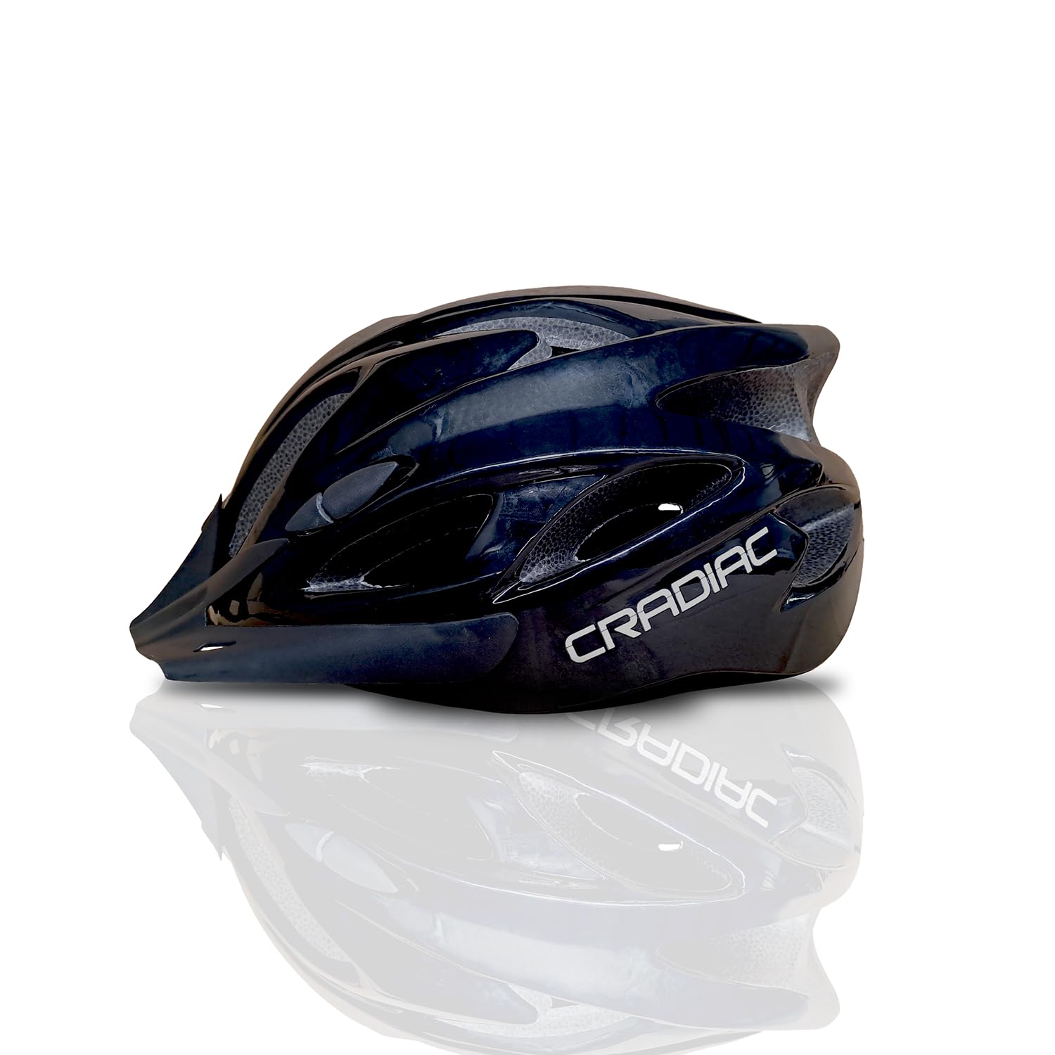 CRADIAC Safeguard Cycling Helmet for Adults | Lightweight EPS Safety Helmet with Adjustable Fit, Multiple Air Vents & Strong Outer Shell | Ideal for Road, MTB & Daily Riding (Black)-image-7