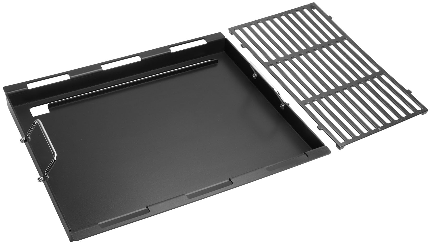Upgrade Griddle Inserts and Grate for Weber Genesis II 400 Series Gas Grills, Flat Top Griddle with Handles for Weber Genesis II E-410 S-410 E-435 S-435 E-440 S-440 LX E/S-440, Replace for Weber 6789